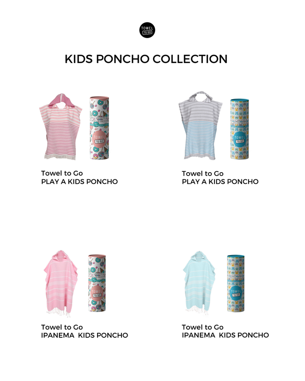 Ipanema Kinderponcho mit Geschenkbox – Mint, 100 % Baumwolle