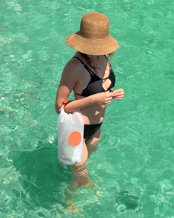 Sac étanche et transparent Towel to Go Roll N Go, orange (5 litres)