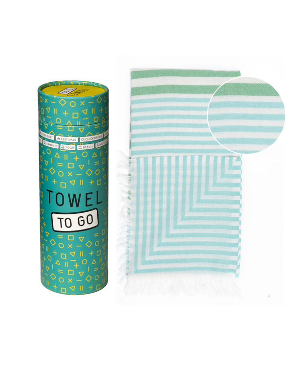 Towel to Go Hammam Beach Towel Turquiise Green
