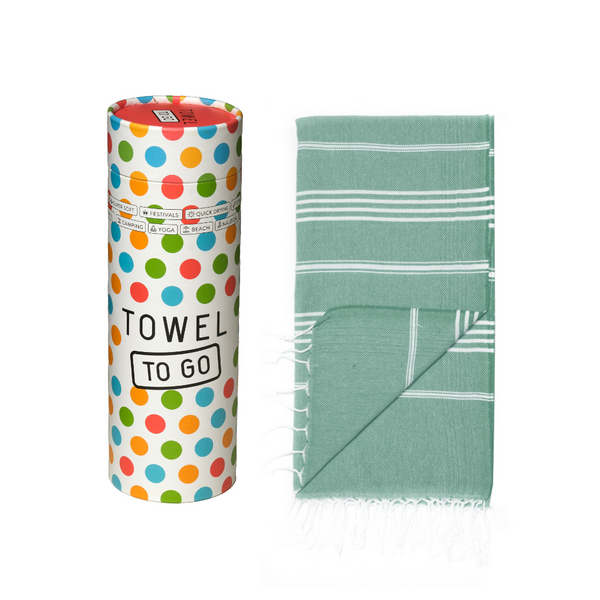 Capri Hammam Towel with Recycled Gift Box, Aqua