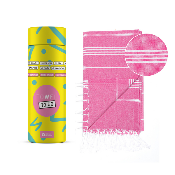Capri Hammam Towel with Recycled Gift Box, Fushia