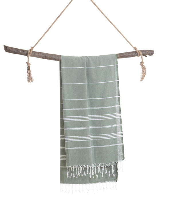 Ipanema Hamamtuch mit recycelter Geschenkbox, Khaki