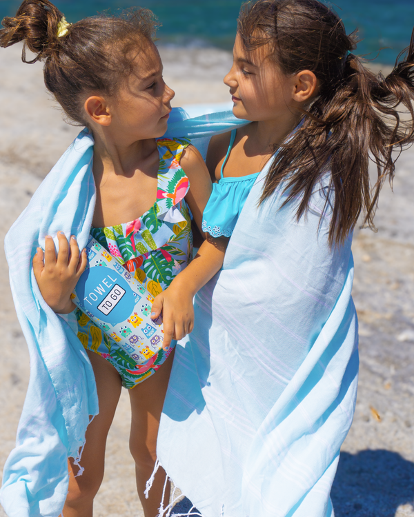 Ipanema Kids Hammam Turkish Towel with Recycled Gift Box, Mint