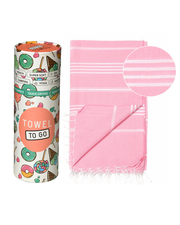 Ipanema Kids Hammam Turkish Towel with Recycled Gift Box, Pink