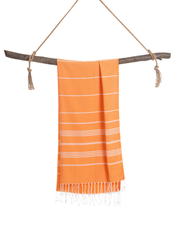 Ipanema Hamamtuch mit recycelter Geschenkbox, Orange