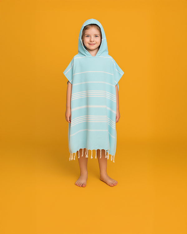 Ipanema Kids Poncho Towel with Recycled Gift Box, Mint