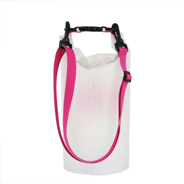 Sac étanche et transparent Towel to Go Roll N Go, rose (5 litres)