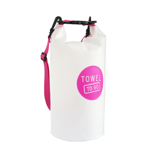 Sac étanche et transparent Towel to Go Roll N Go, rose (5 litres)