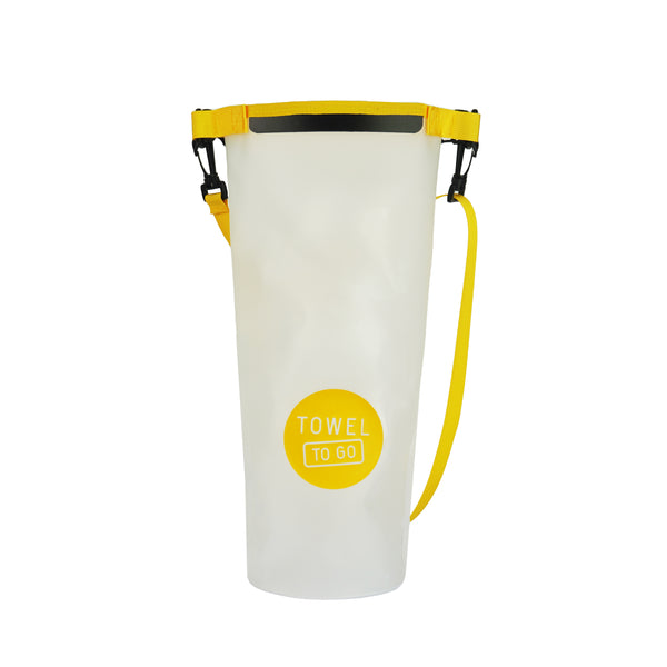 Sac étanche et transparent Towel to Go Roll N Go, jaune (5 litres)