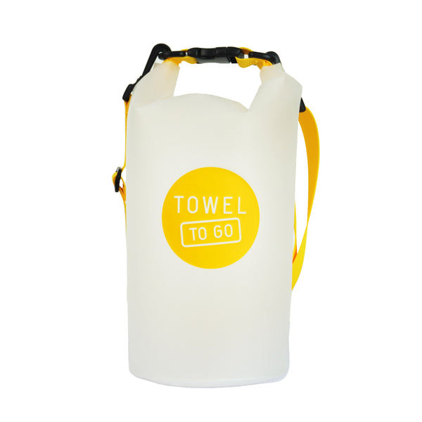 Sac étanche et transparent Towel to Go Roll N Go, jaune (5 litres)