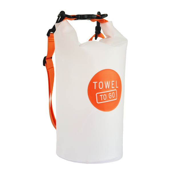 Sac étanche et transparent Towel to Go Roll N Go, orange (5 litres)