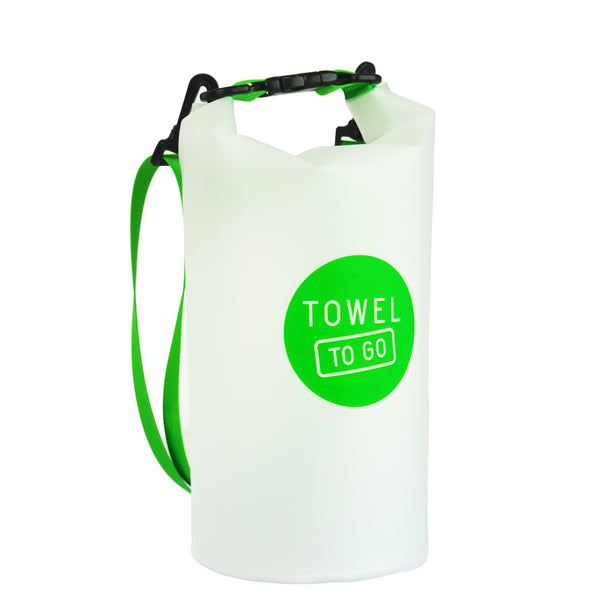 Sac étanche et transparent Towel to Go Roll N Go, vert (5 litres)