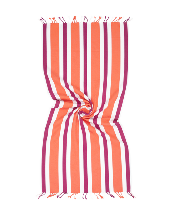 Coral Coast Quick-Dry Beach Towel with Gift Box – Sunset Fuchsia