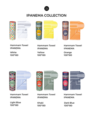 Towel to Go Ipanema collection of quick-dry beach towels.