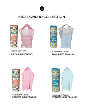 Ipanema Kinderponcho mit Geschenkbox – Rosa, 100 % Baumwolle