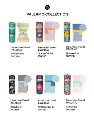 Towel to Go Palermo collection of quick-dry beach towels.