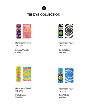Towel to Go Tie Dye collection of quick-dry beach towels.