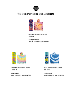 Batik Strand-Poncho & Umziehhilfe Violett & Aprikot – Unikat – OEKO-TEX®