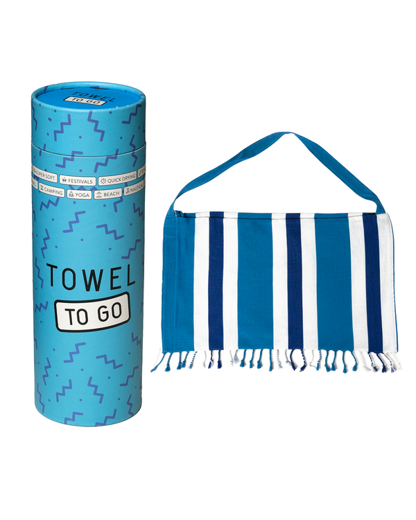 Coral Coast 2-in-1 Convertible Beach Towel & Bag with Gift Box – Ocean Blue
