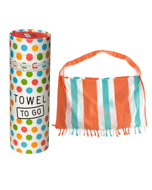 Coral Coast 2-in-1 Convertible Beach Towel & Bag with Gift Box – Mango Mojito