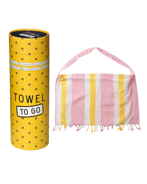 Coral Coast 2-in-1 Convertible Beach Towel & Bag with Gift Box – Pink Lemonade