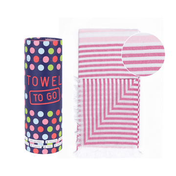 Towel to Go Bali Hammam Beach Towel Fuchsia Pink