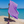 Serviette de hammam Capri à emporter avec boîte cadeau recyclée, violet