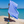 Serviette de hammam Capri à emporter avec boîte cadeau recyclée, bleu