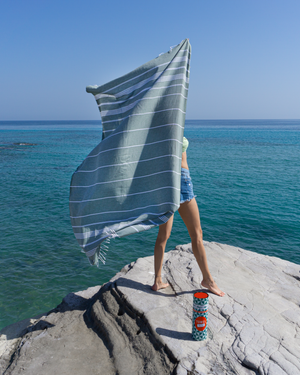 Towel to Go Ipanema in Khaki quick-dry beach towel.