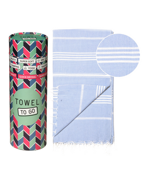 Towel to Go Ipanema in Ligth Blue quick-dry beach towel.