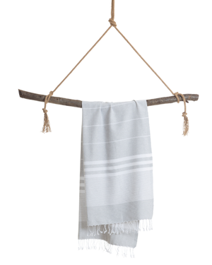 Towel to Go Malibu in Grey quick-dry beach towel.