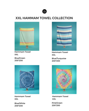 XXL Strandtuch 200x200 cm Batik Zitronengelb & Mint – Stranddecke