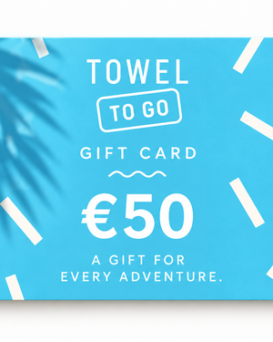 Towel to Go €50 digital gift card in blue